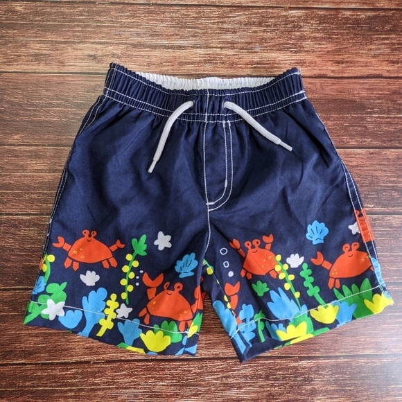 𝅺Gymboree Ocean Crabs Swim Suit Trunks Swimming - Picture 1 of 3